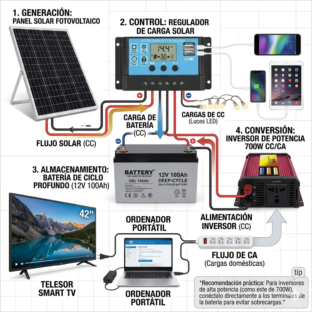 kit solar sencillo